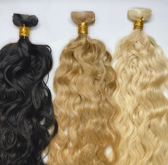 Loose Wavy Long Hair Extensions Palette In Three Different Color