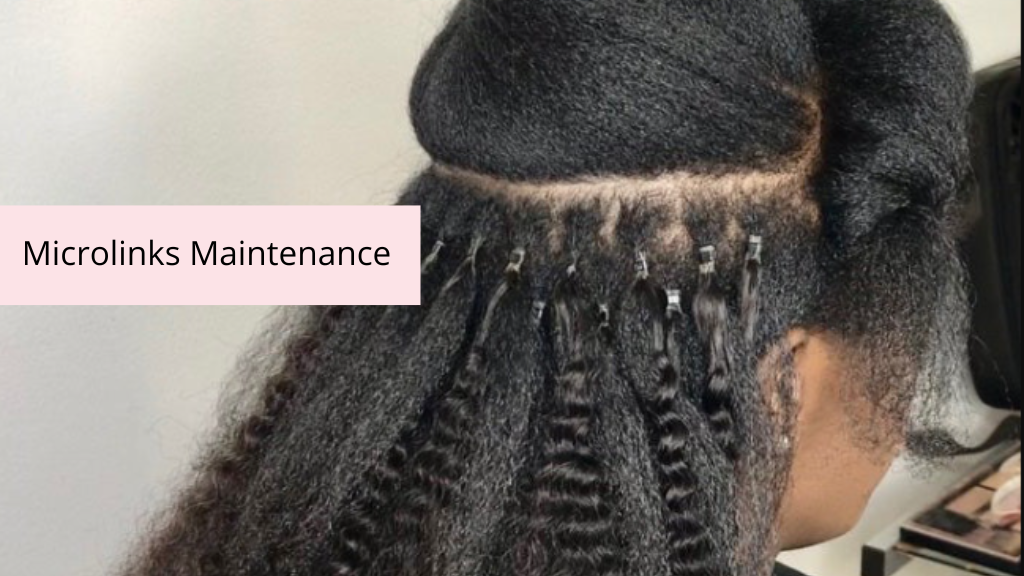 Close Up View Of Microlinks Hair Extension Maintenance