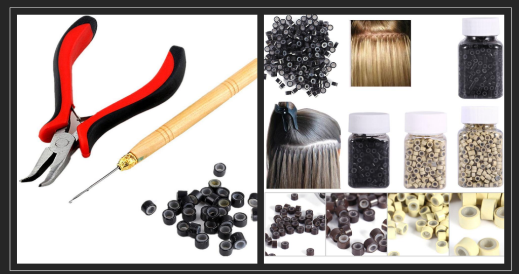 Various Accessories For Hair Extension Installation